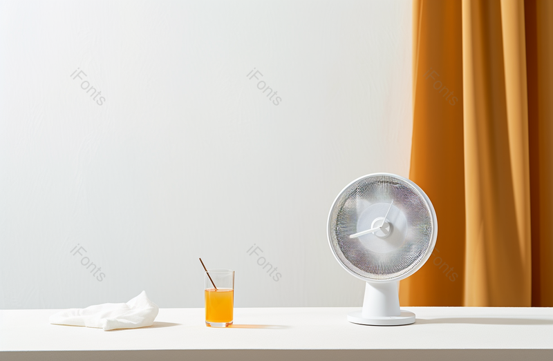 室内白色清新家电清凉电风扇,高清,摄影图,摄影图片,图片大全,摄影图免费下载